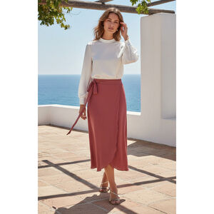 Halara Asymmetrical Wrap Skirt Size S Pink NWT